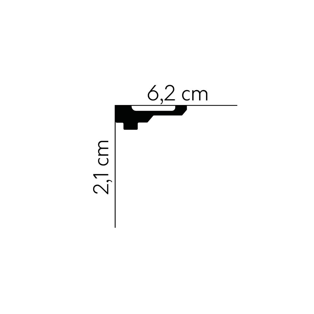 Cornisa decorativa tavan MDB164 – 6,2×2,1×200 cm