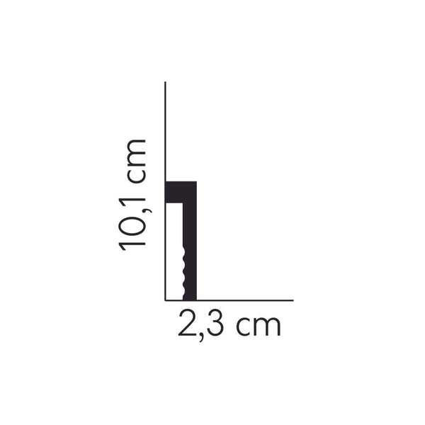Plinta din duropolimer MD006 – 10,1x2,3x200 cm