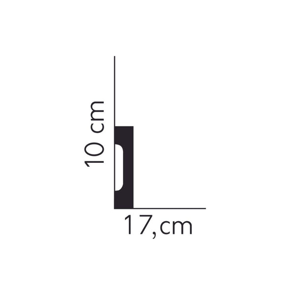 Plinta din duropolimer MD009 – 10x1,7x200 cm