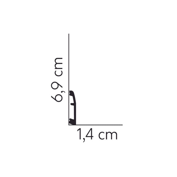 Plinta din duropolimer MD017 – 6,9x1,4x200 cm