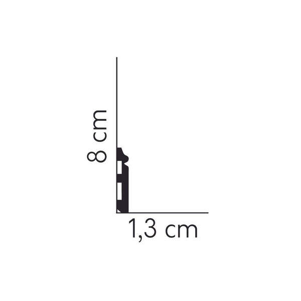 Plinta din duropolimer MD018 – 8x1,3x200 cm