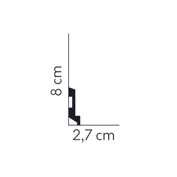 Plinta din duropolimer MD024 – 8x2,7x200 cm