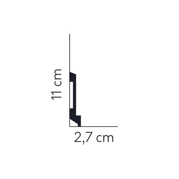 Plinta din duropolimer MD025 – 11x2,7x200 cm