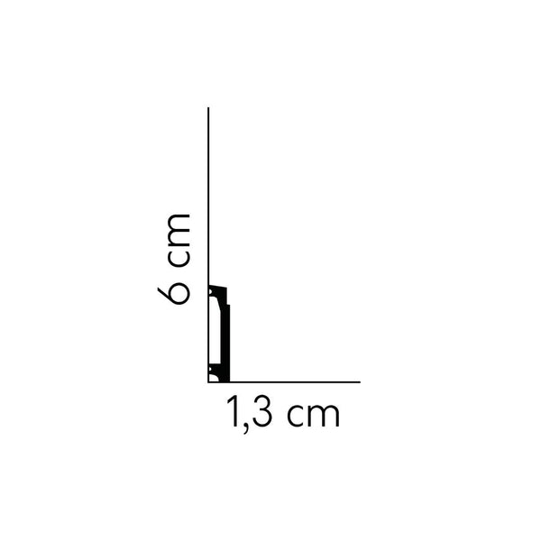 Plinta din duropolimer MD027 – 6x1,3x200 cm