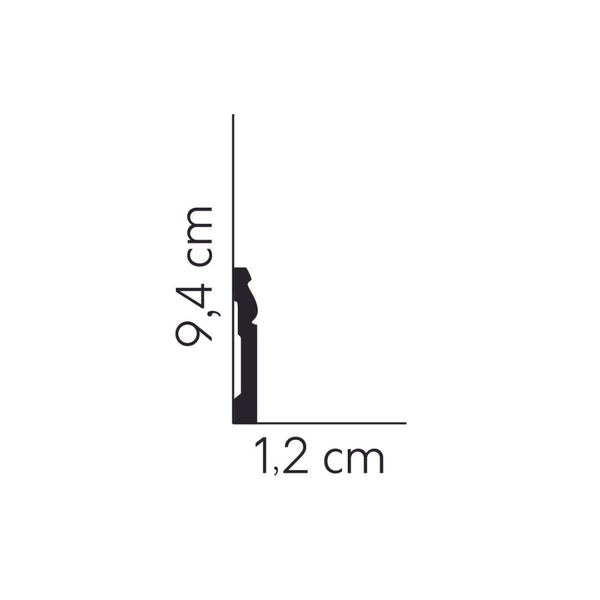 Plinta din duropolimer MD094 – 9,4x1,2x200 cm