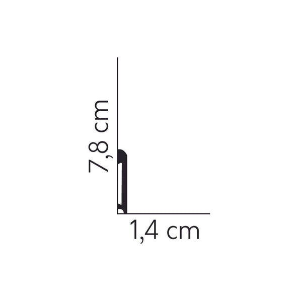 Plinta din duropolimer MD234 – 7,8x1,4x200 cm