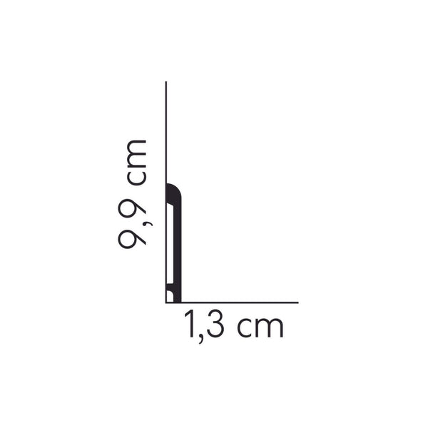 Plinta din duropolimer MD236 – 9,9x1,3x200 cm