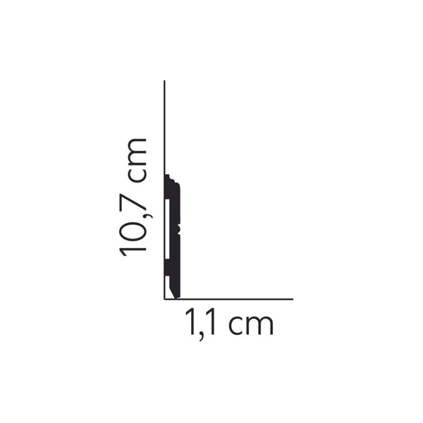 Plinta din duropolimer MD354 – 10,7x1,1x200 cm
