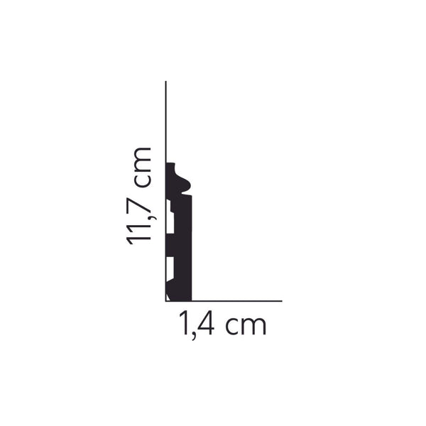Plinta din duropolimer MD358 – 11,7x1,4x200 cm