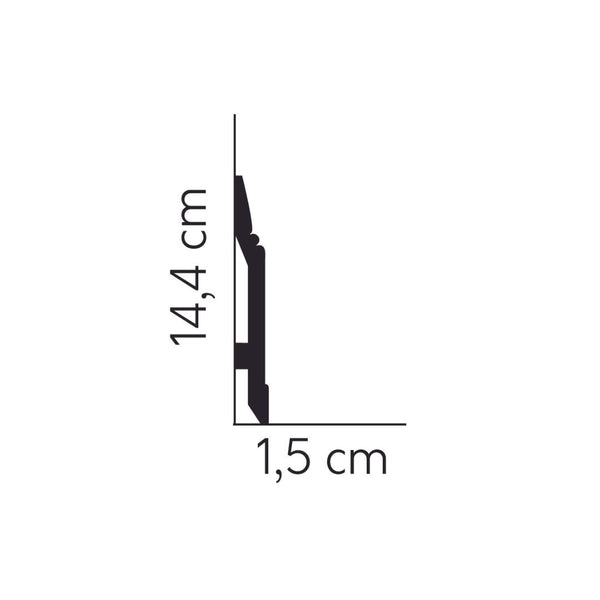 Plinta din duropolimer MD361 – 14,4x1,5x200 cm