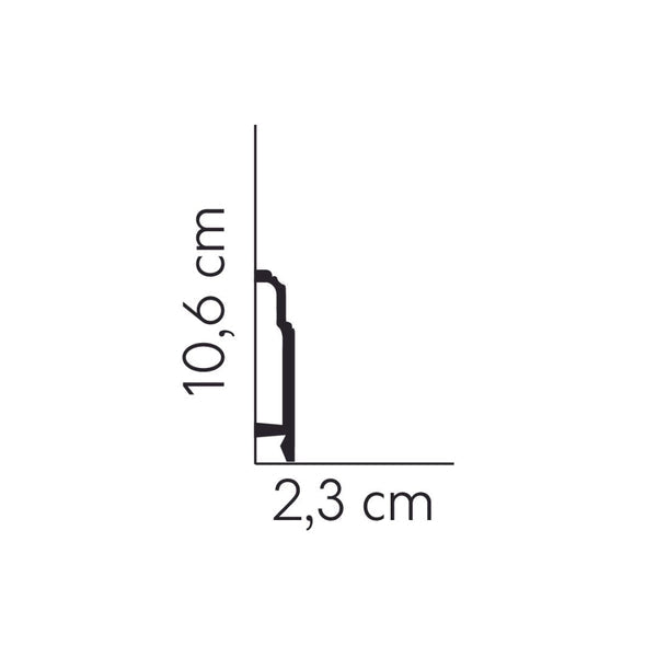 Plinta din duropolimer MD363 – 10,6x2,3x200 cm