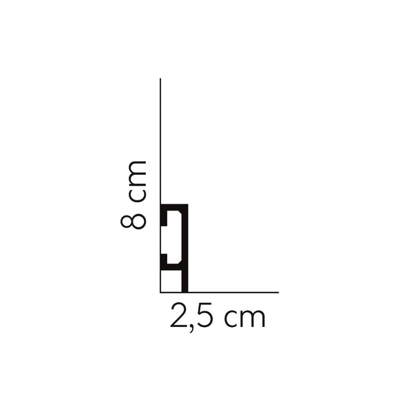 Plinta din duropolimer QL019 – 8x2,5x200 cm