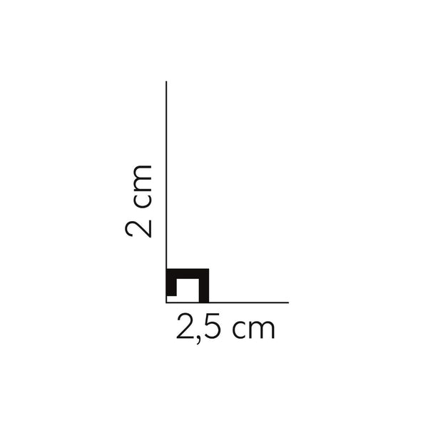 Plinta din duropolimer QL021 – 2x2,5x200 cm