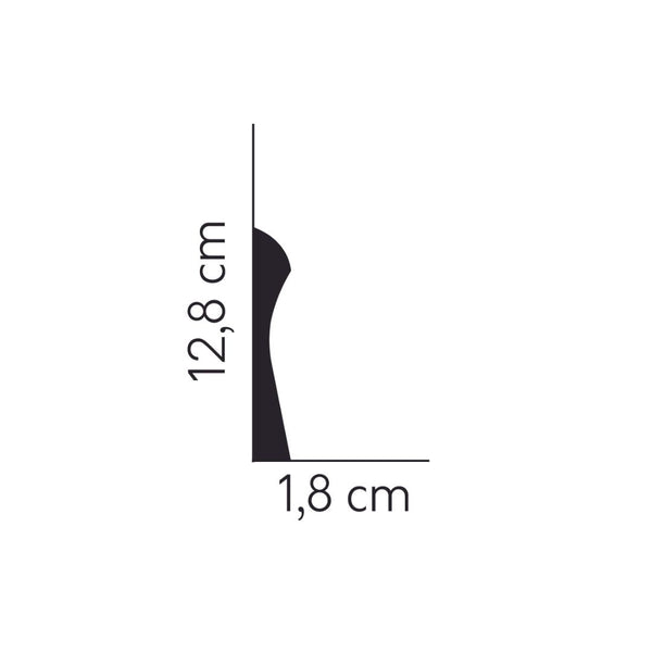 Plinta din duropolimer QS003 – 12,8x1,8x200 cm
