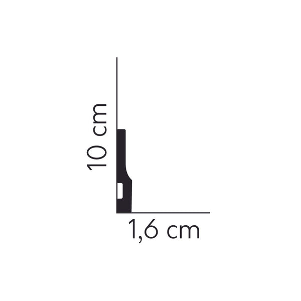 Plinta din duropolimer QS009 – 10x1,6x200 cm