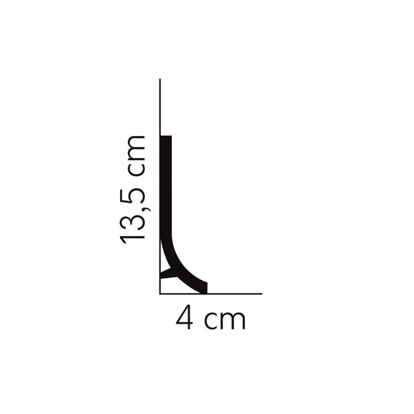 Plinta din duropolimer QS011 – 13,5x4x200 cm