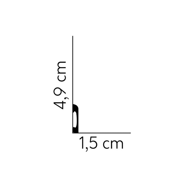 Plinta din duropolimer MD004 – 4,9x1,5x200 cm