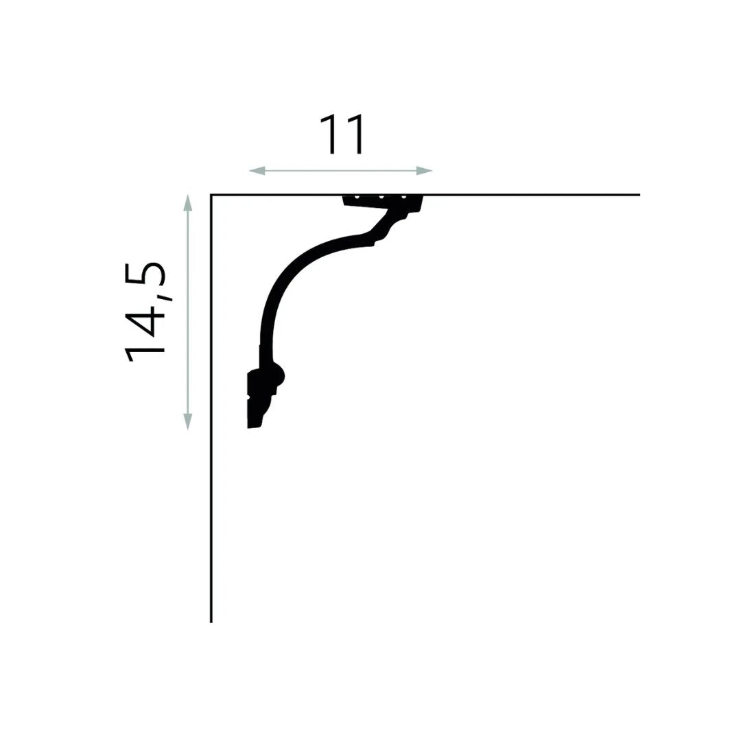 Scafa mascare galerie MD156 – 14,5x11x200 cm