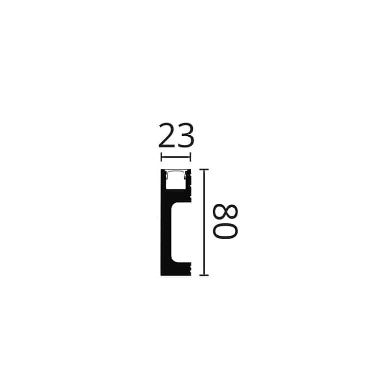 Plinta pentru banda LED IL10 – 8×2.3×200 cm